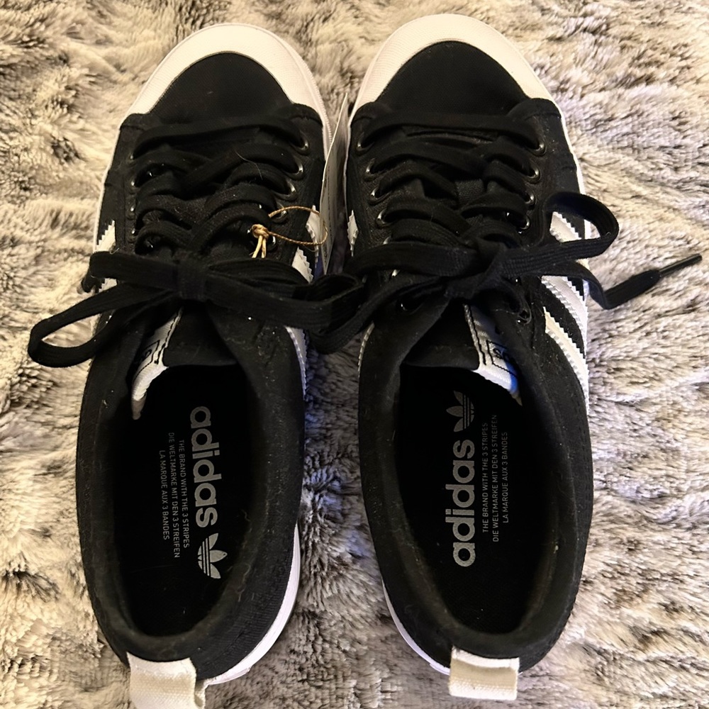 NWT black Adidas Originals Nizza platform sneakers- size 8.5 - Picture 9 of 11